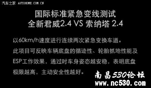 全新君威2.4与索纳塔2.4在国际标准紧急变线的对比测试