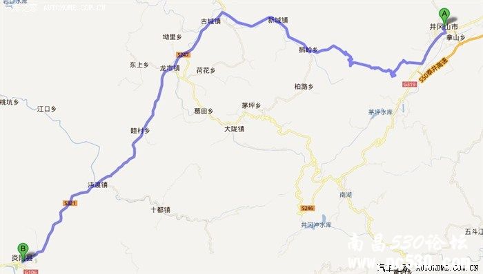 想走井冈山到炎陵，弄了两个路线图，实地走过井冈山的朋友看看